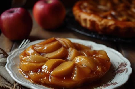  Tarte Tatin: なめらかでジューシーなリンゴとカリッとしたキャラメリゼ生地が織りなす、芸術的なスイーツ！